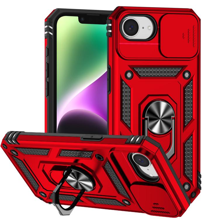 For iPhone 16e Sliding Camshield Holder Phone Case(Red) - free shipping - PMC TechLife - Order now!