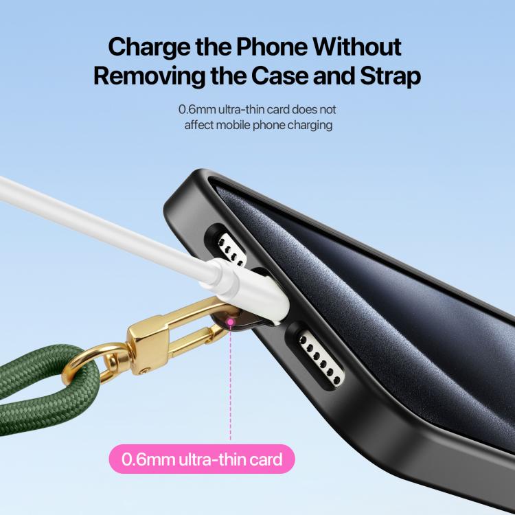 DUX DUCIS Garden Series Begonia Pattern Adjustable Short Phone Lanyard(Army Green) - Lanyards & Wrist Straps by DUX DUCIS | Online Shopping South Africa | PMc TechLife | Buy Now Pay Later Mobicred