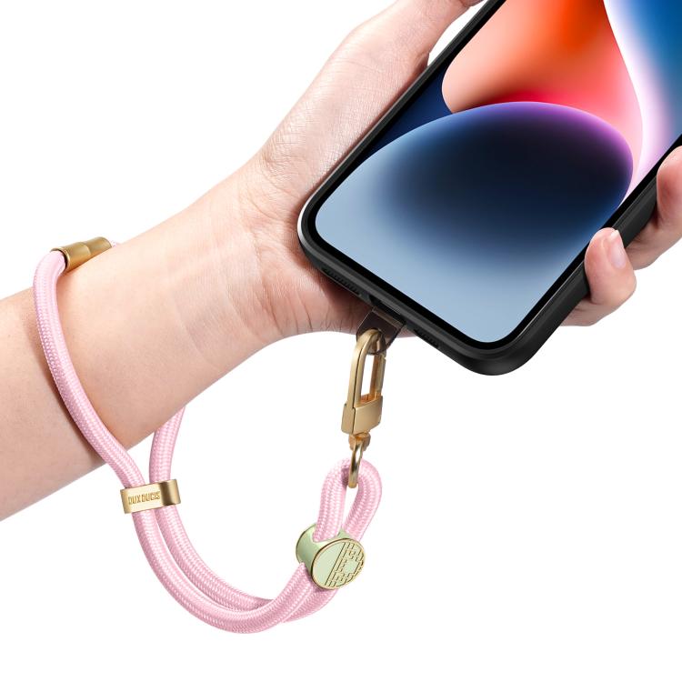 DUX DUCIS Garden Series Tile Pattern Adjustable Short Phone Lanyard(Light Pink) - Lanyards & Wrist Straps by DUX DUCIS | Online Shopping South Africa | PMc TechLife | Buy Now Pay Later Mobicred