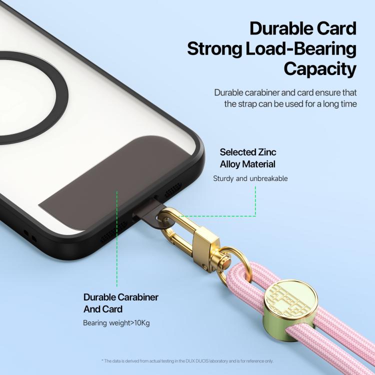 DUX DUCIS Garden Series Tile Pattern Adjustable Short Phone Lanyard(Light Pink) - Lanyards & Wrist Straps by DUX DUCIS | Online Shopping South Africa | PMc TechLife | Buy Now Pay Later Mobicred