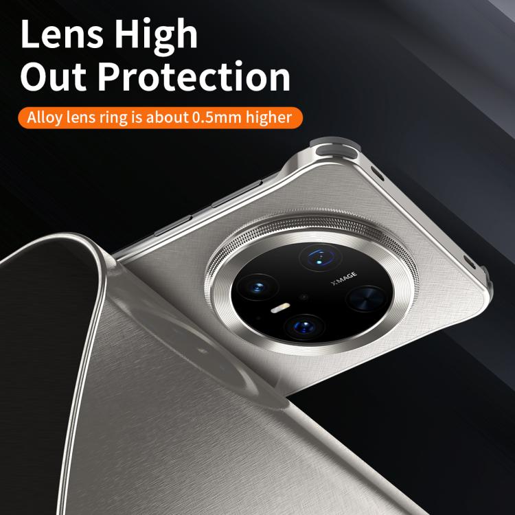 For Huawei Mate 60 Micro Frosted Metal Phone Case(Titanium) - Huawei Cases by PMC TechLife | Online Shopping South Africa | PMC TechLife | Buy Now Pay Later Mobicred