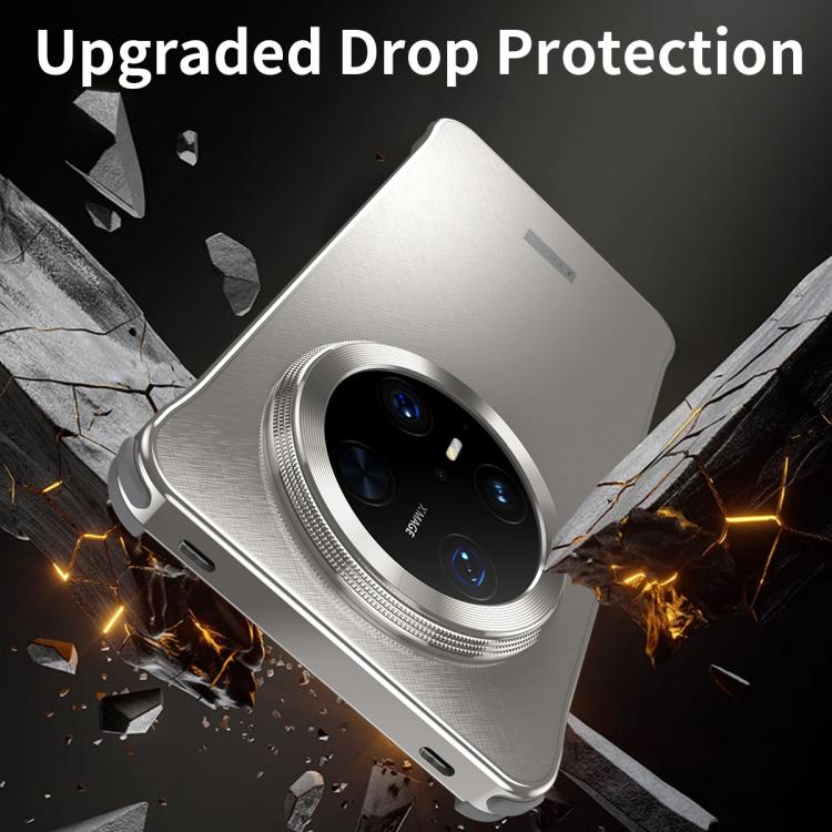 For Huawei Mate 60 Pro+ Micro Frosted Metal Phone Case(Titanium) - Huawei Cases by PMC TechLife | Online Shopping South Africa | PMC TechLife | Buy Now Pay Later Mobicred