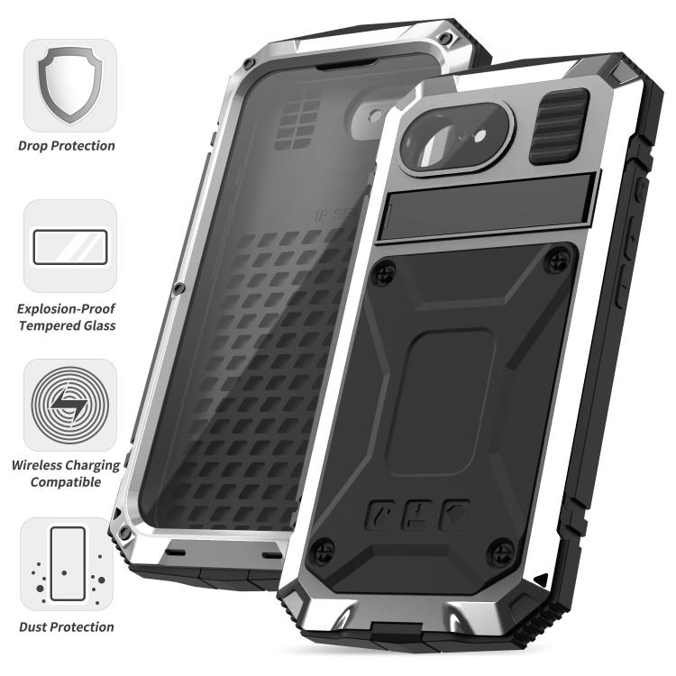 For iPhone 16e IP68 Waterproof Dustproof Shockproof Phone Case(Silver) - iPhone 16e Cases by PMC TechLife | Online Shopping South Africa | PMC TechLife | Buy Now Pay Later Mobicred