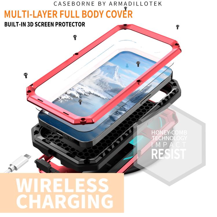 For iPhone 16e Sliding Camera IP68 Waterproof Holder Phone Case(Red) - iPhone 16e Cases by PMC TechLife | Online Shopping South Africa | PMC TechLife | Buy Now Pay Later Mobicred