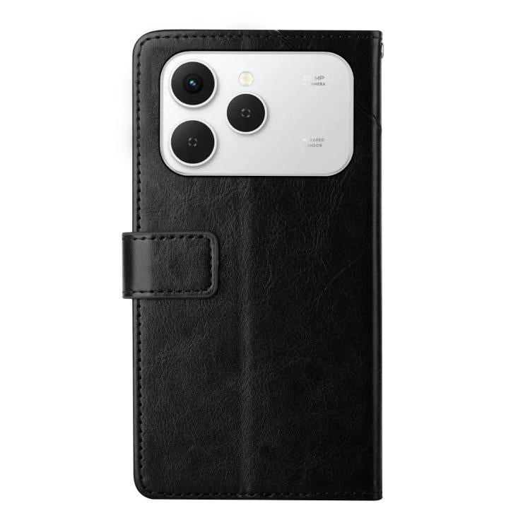 For Tecno Spark 40 4G Y-shaped Pattern Flip Leather Phone Case(Black) - free shipping - PMC TechLife - Order now!