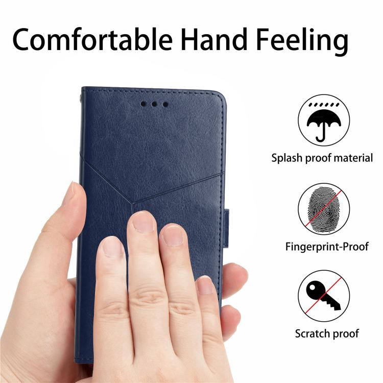 For Tecno Spark 40 4G Y-shaped Pattern Flip Leather Phone Case(Blue) - free shipping - PMC TechLife - Order now!