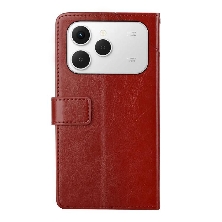 For Tecno Spark 40 4G Y-shaped Pattern Flip Leather Phone Case(Brown) - free shipping - PMC TechLife - Order now!
