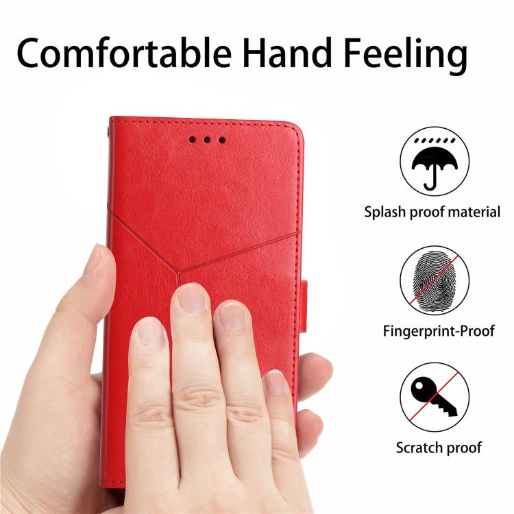 For Tecno Spark 40 Pro 4G Y-shaped Pattern Flip Leather Phone Case(Red) - free shipping - PMC TechLife - Order now!