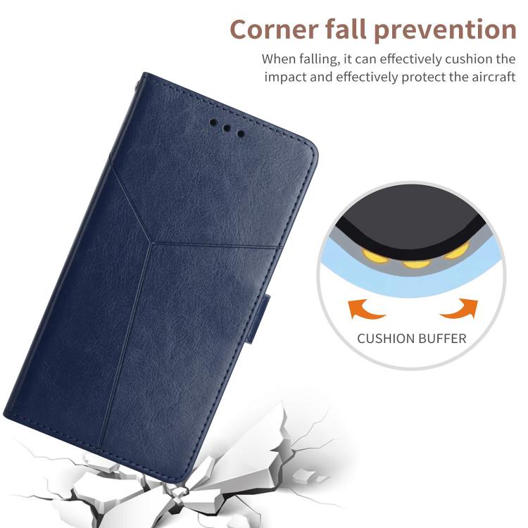 For Tecno Spark 40 Pro 4G Y-shaped Pattern Flip Leather Phone Case(Blue) - free shipping - PMC TechLife - Order now!