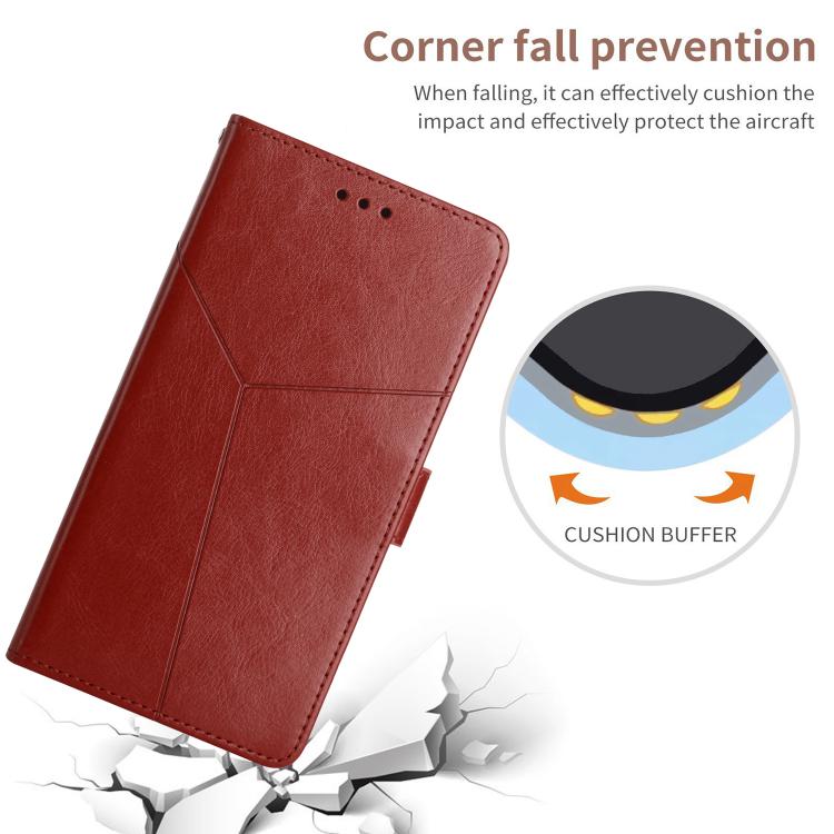 For Tecno Spark 40 Pro 4G Y-shaped Pattern Flip Leather Phone Case(Brown) - free shipping - PMC TechLife - Order now!