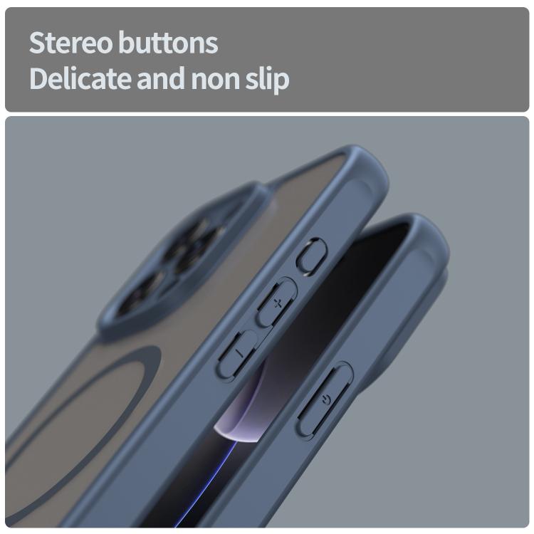 For iPhone 16e Fan Dun Series TPU Hybrid PC Frosted Magsafe Phone Case(Blue) - iPhone 16e Cases by PMC TechLife | Online Shopping South Africa | PMC TechLife | Buy Now Pay Later Mobicred