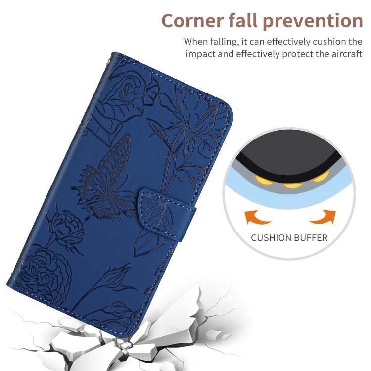 For Tecno Spark 40C Skin Feel Butterfly Embossed Flip Leather Phone Case(Blue) - free shipping - PMC TechLife - Order now!