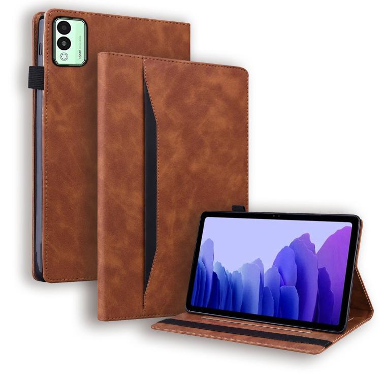 For Tecno Megapad 11 2024 Splicing Shockproof Leather Tablet Case(Brown) - Others by PMC TechLife | Online Shopping South Africa | PMC TechLife | Buy Now Pay Later Mobicred