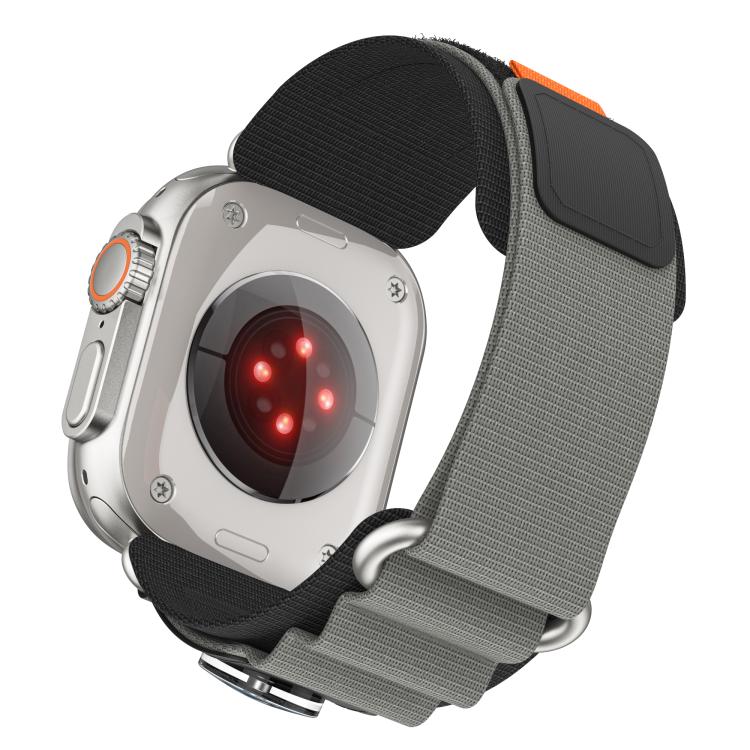 For Apple Watch 42mm / 41mm / 40mm / 38mm Kalebol Compass Nylon Loop Watch Strap(Black Grey) - free shipping - PMc TechLife - Order now!