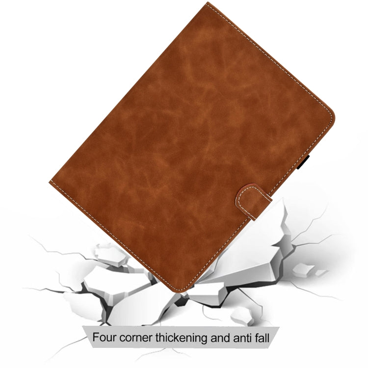 For iPad Air 2022 / 2020 10.9 Cowhide Texture Horizontal Flip Leather Case with Holder & Card Slots & Sleep / Wake-up Function(Brown) - free shipping - PMC TechLife - Order now!