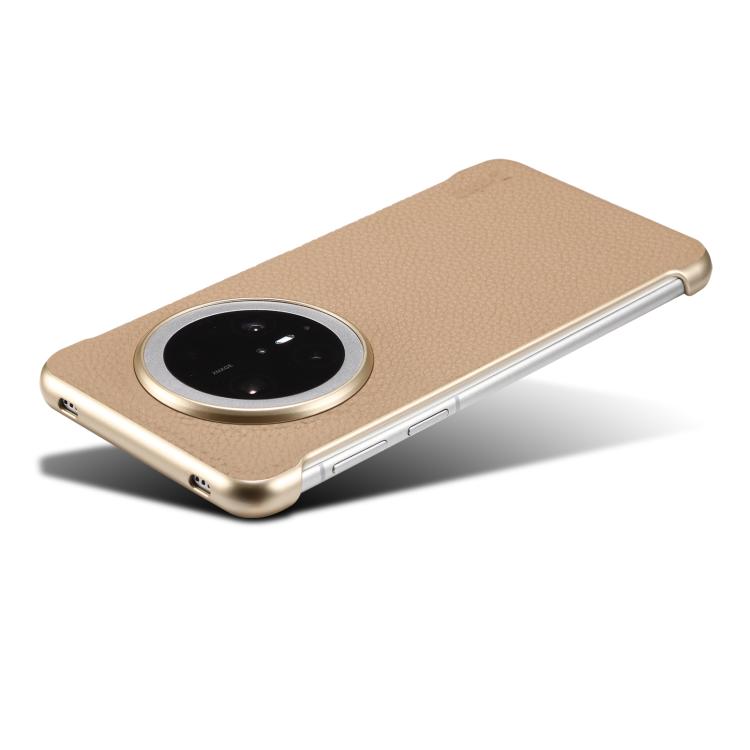 For Huawei Mate 70 Denior A20 Genuine Leather Litchi Texture MagSafe Frameless Phone Case(Khaki) - free shipping - PMc TechLife - Order now!