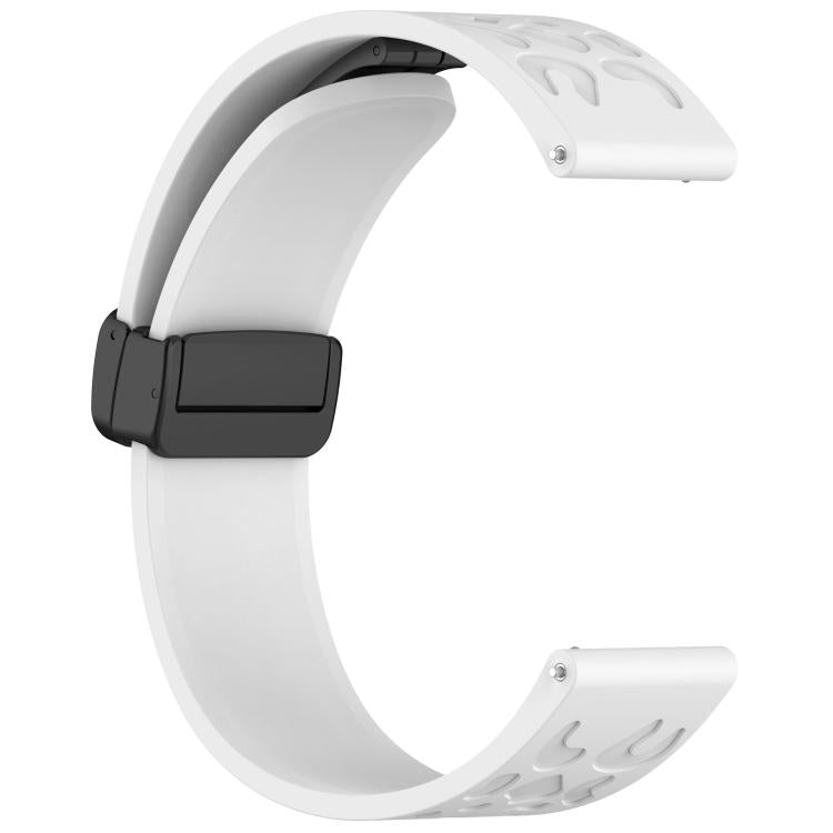 18mm Kalebol Universal Leopard Print Magnetic Folding Buckle Silicone Strap(White) - free shipping - PMc TechLife - Order now!
