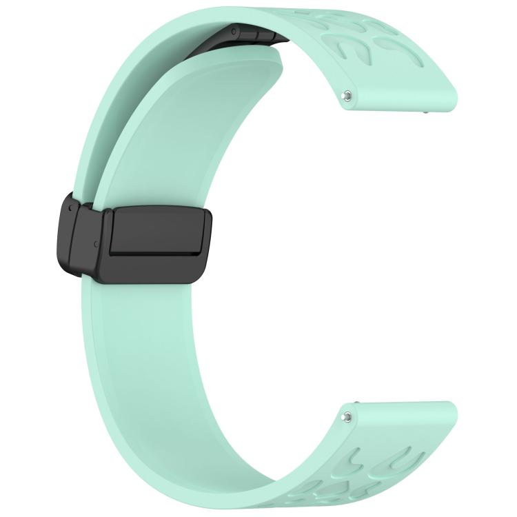 18mm Kalebol Universal Leopard Print Magnetic Folding Buckle Silicone Strap(Teal Blue) - free shipping - PMc TechLife - Order now!