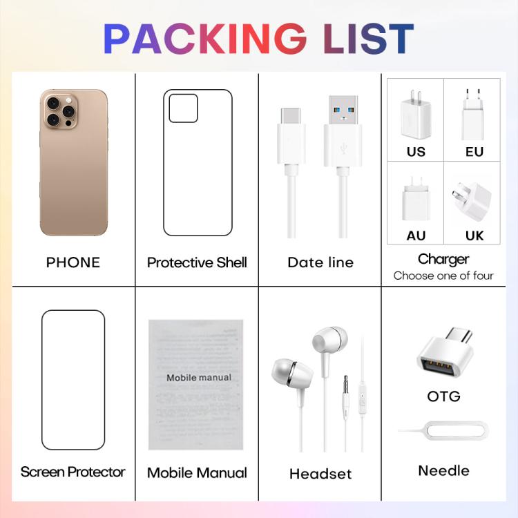 A88 / i16 Pro Max, 2GB+16GB, 6.6 inch Android 8.1 MTK6580A Quad Core, OTG, Network: 3G, Dual SIM, Plug:AU Plug(Titanium White) - free shipping - PMc TechLife - Order now!