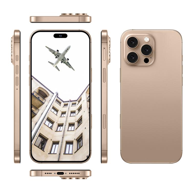 A88A / i16 Pro Max, 6GB+64GB, 6.6 inch Android 12 MTK6762 Helio G25 Octa Core, NFC, OTG, Network: 4G, Dual SIM, Plug:US Plug(Desert Gold) - free shipping - PMc TechLife - Order now!