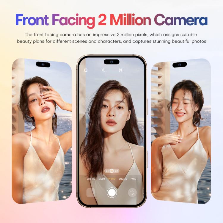 A88A / i16 Pro Max, 6GB+64GB, 6.6 inch Android 12 MTK6762 Helio G25 Octa Core, NFC, OTG, Network: 4G, Dual SIM, Plug:US Plug(Desert Gold) - free shipping - PMc TechLife - Order now!