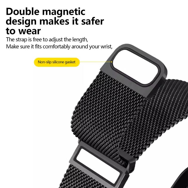Kalebol 22mm Universal Loop Double Magnetic Buckle Milanese Strap(Silver) - free shipping - PMc TechLife - Order now!