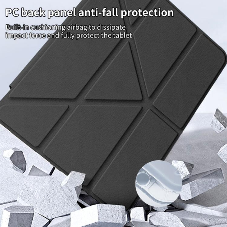 For iPad Pro 11 2024 ZGA Genre Series Y-Fold Leather Tablet Case with Pen Slot(Blue) - free shipping - PMc TechLife - Order now!