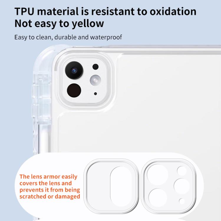 For iPad Pro 11 2024 ZGA Genre Series Y-Fold Leather Tablet Case with Pen Slot(Blue) - free shipping - PMc TechLife - Order now!