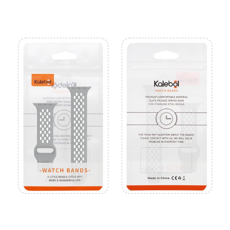 For Apple Watch 42mm / 41mm / 40mm / 38mm Kalebol Mesh Reverse Buckle Silicone Strap(Dark Grey) - Watch Bands by Kalebol | Online Shopping South Africa | PMC TechLife | Buy Now Pay Later Mobicred