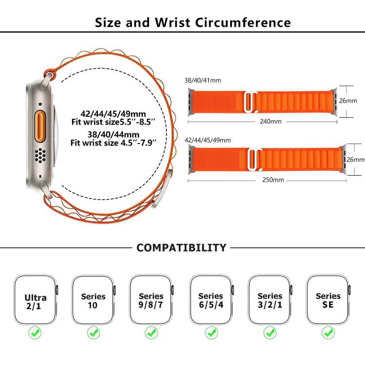 For Apple Watch 42mm / 41mm / 40mm / 38mm Kalebol Aline Nylon Loop Watch Band(Pink Gradient) - Watch Bands by Kalebol | Online Shopping South Africa | PMC TechLife | Buy Now Pay Later Mobicred