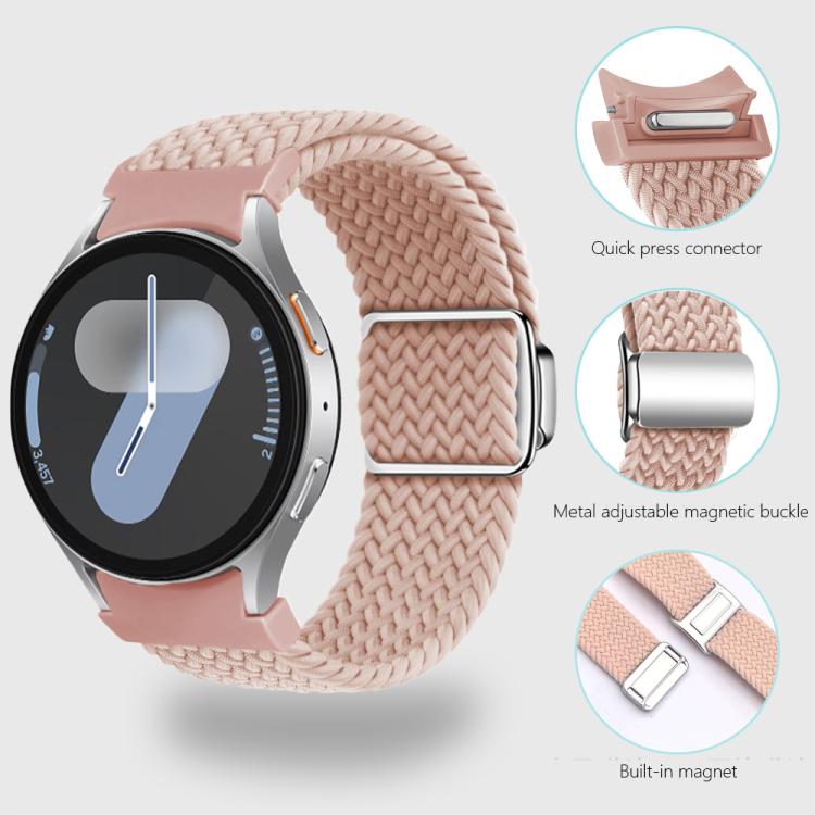 For Samsung Galaxy Watch 5 Pro / 6 / 7 Kalebol Button Braided Loop Magnetic Buckle Watch Band(Space Grey) - free shipping - PMc TechLife - Order now!