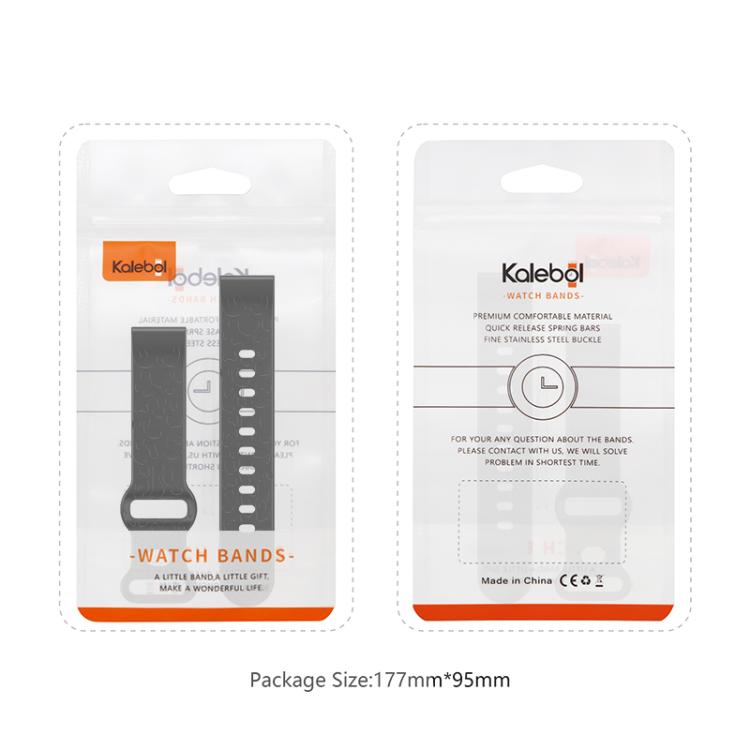 22mm Kalebol Leopard Print Butterfly Buckle Silicone Watch Band(Space Grey) - free shipping - PMc TechLife - Order now!