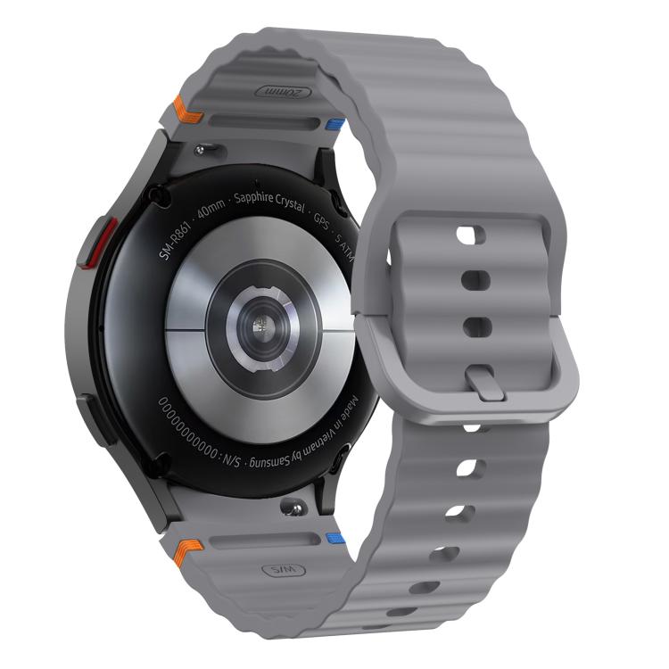 For Samsung Galaxy Watch 7  / 6 / 5 / 4 Kalebol Wave Stitching Silicone Watch Band(Space Grey) - free shipping - PMc TechLife - Order now!