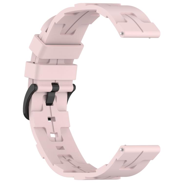 20mm Kalebol Solid Color Black Buckle Round Tail Silicone Watch Band(Rose Pink) - free shipping - PMc TechLife - Order now!