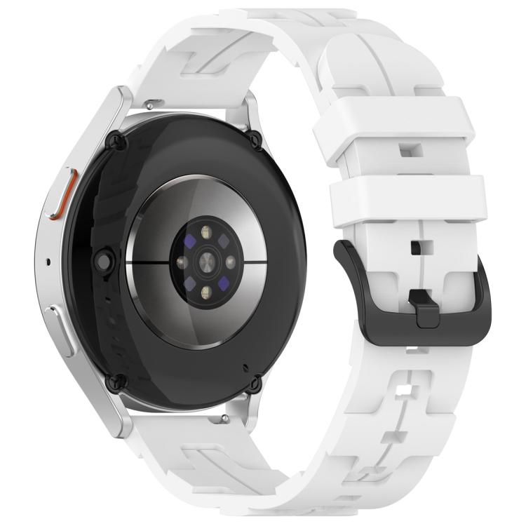 22mm Kalebol Solid Color Black Buckle Round Tail Silicone Watch Band(White) - free shipping - PMc TechLife - Order now!