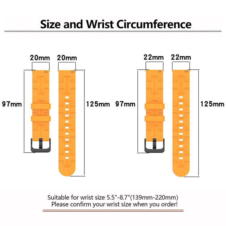 20mm Kalebol Solid Color Black Buckle Round Tail Silicone Watch Band(Army Green) - free shipping - PMc TechLife - Order now!