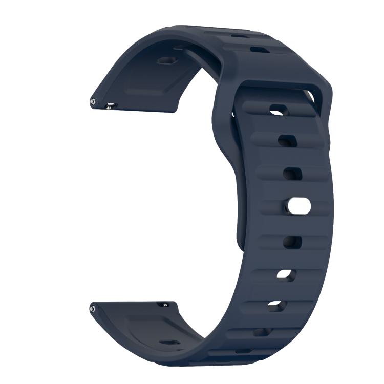 20mm Kalebol Wave Pattern Studded Buckle Silicone Watch Band(Dark Blue) - 20mm Bands by Kalebol | Online Shopping South Africa | PMc TechLife | Buy Now Pay Later Mobicred
