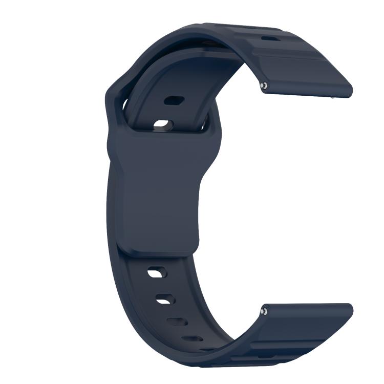 20mm Kalebol Wave Pattern Studded Buckle Silicone Watch Band(Dark Blue) - 20mm Bands by Kalebol | Online Shopping South Africa | PMc TechLife | Buy Now Pay Later Mobicred