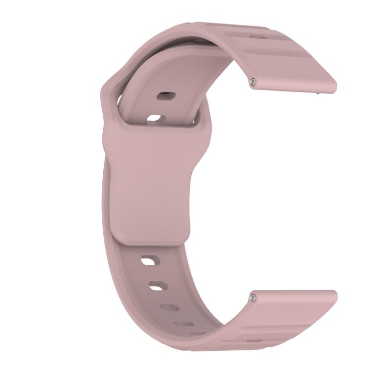 20mm Kalebol Wave Pattern Studded Buckle Silicone Watch Band(Rose Pink) - 20mm Bands by Kalebol | Online Shopping South Africa | PMc TechLife | Buy Now Pay Later Mobicred