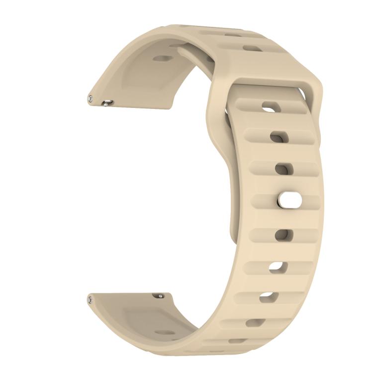20mm Kalebol Wave Pattern Studded Buckle Silicone Watch Band(Cream Color) - free shipping - PMc TechLife - Order now!