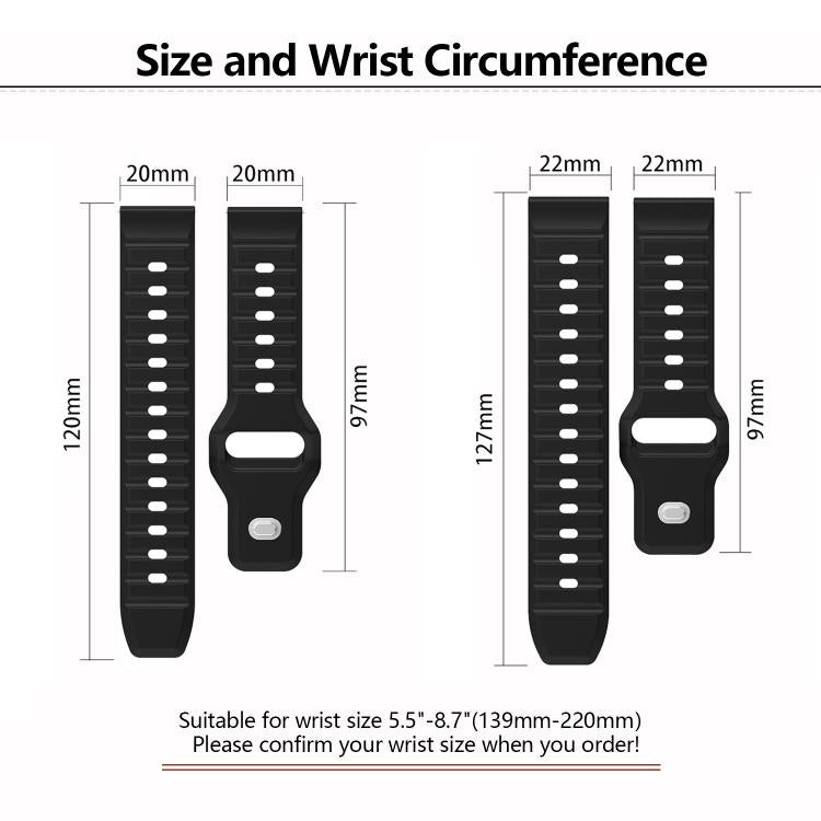 20mm Kalebol Wave Pattern Studded Buckle Silicone Watch Band(Black) - 20mm Bands by Kalebol | Online Shopping South Africa | PMc TechLife | Buy Now Pay Later Mobicred