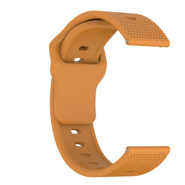 20mm Kalebol Dot Studded Buckle Silicone Watch Band(Yellow) - free shipping - PMc TechLife - Order now!