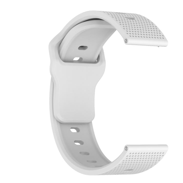 22mm Kalebol Dot Studded Buckle Silicone Watch Band(White) - 22mm Bands by Kalebol | Online Shopping South Africa | PMc TechLife | Buy Now Pay Later Mobicred