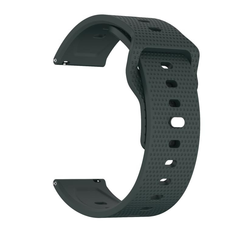 22mm Kalebol Dot Studded Buckle Silicone Watch Band(Dark Green) - free shipping - PMc TechLife - Order now!