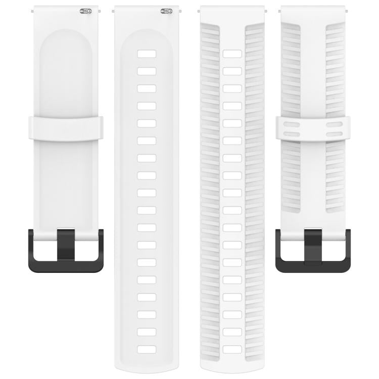 20mm Kalebol Black Buckle Tire Pattern Silicone Watch Band(White) - 20mm Bands by Kalebol | Online Shopping South Africa | PMc TechLife | Buy Now Pay Later Mobicred