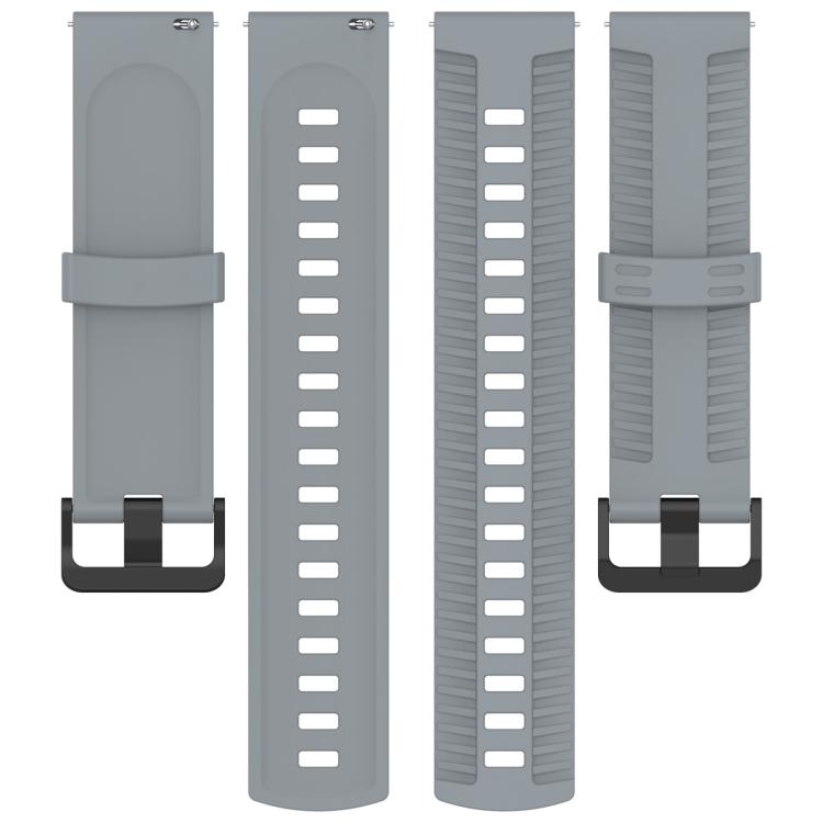 20mm Kalebol Black Buckle Tire Pattern Silicone Watch Band(Grey) - 20mm Bands by Kalebol | Online Shopping South Africa | PMc TechLife | Buy Now Pay Later Mobicred