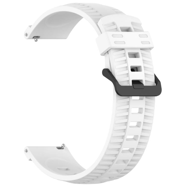 22mm Kalebol Black Buckle Tire Pattern Silicone Watch Band(White) - free shipping - PMc TechLife - Order now!