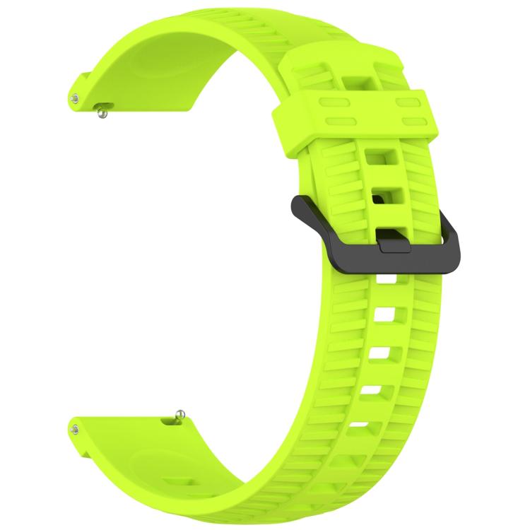 22mm Kalebol Black Buckle Tire Pattern Silicone Watch Band(Lime) - 22mm Bands by Kalebol | Online Shopping South Africa | PMc TechLife | Buy Now Pay Later Mobicred