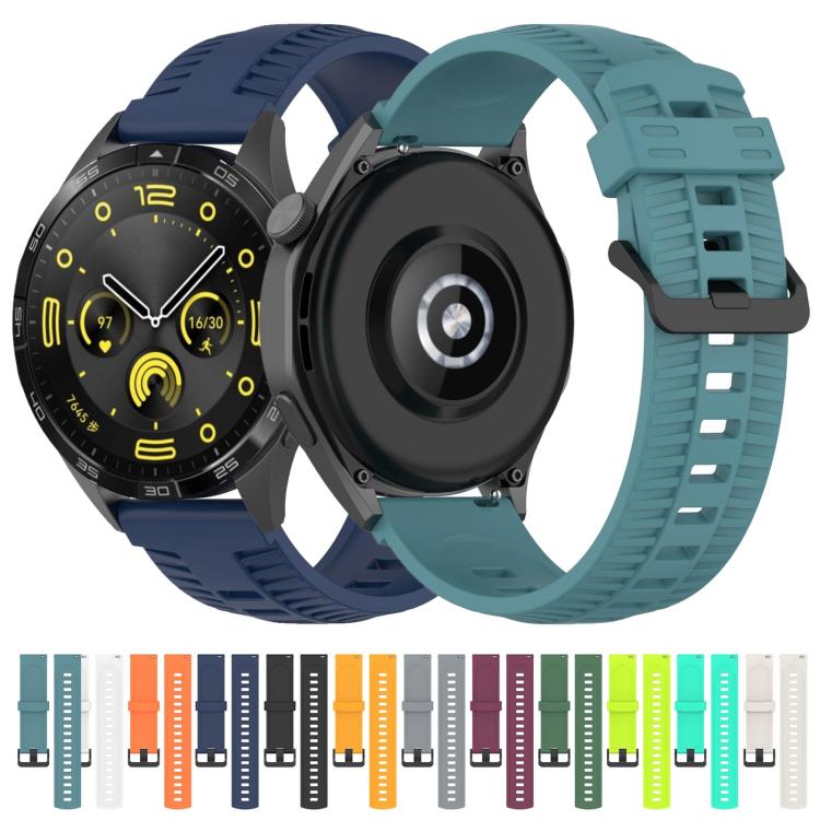 22mm Kalebol Black Buckle Tire Pattern Silicone Watch Band(Black) - free shipping - PMc TechLife - Order now!