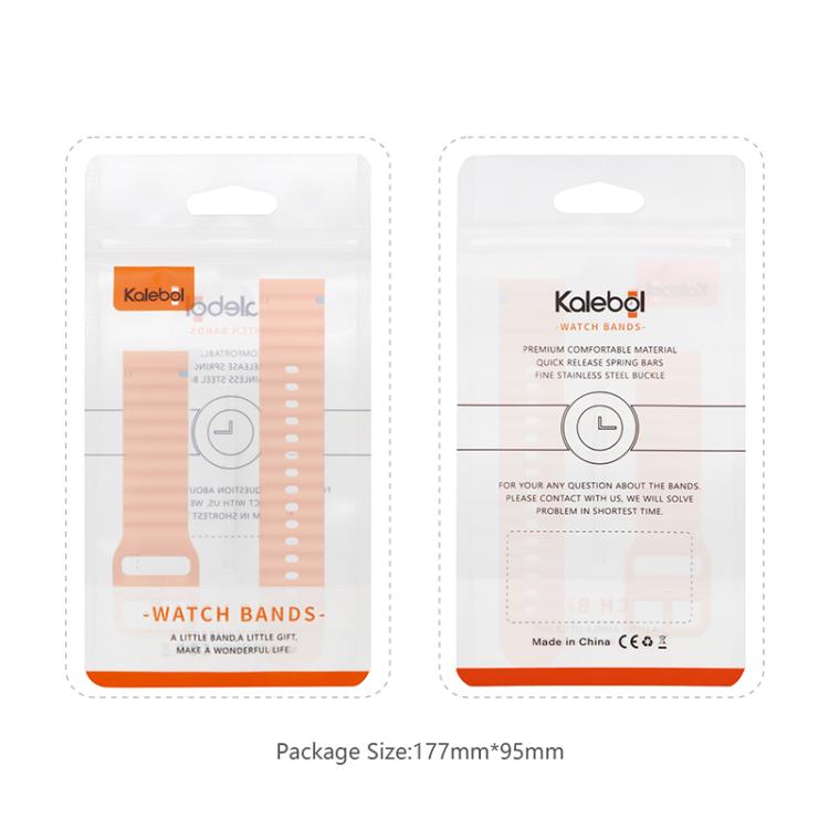 22mm Kalebol Wave Stitch Silicone Watch Band(Black) - free shipping - PMc TechLife - Order now!